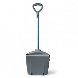 Совок для мусора КОМПЛЕКТ щетка + 2 рукоятки по 94 см, закрывающаяся крышка ЛОВУШКА, серый LAIMA PROFESSIONAL, 601508