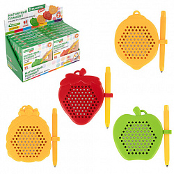 Магнитный планшет MAGPAD MINI для рисования 9х11,5 см, 91 шарик, ассорти, BRAUBERG KIDS, 665106