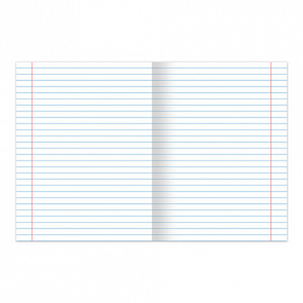 Тетрадь ЗЕЛЁНАЯ обложка 12 л., линия с полями, офсет, "HATBER", 12Т5D(С)2(T52433)