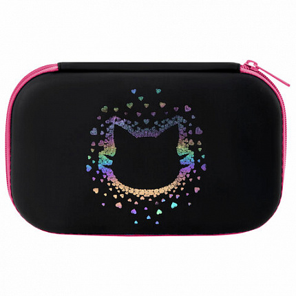 Пенал BRAUBERG SHINY, 1 отделение, 1 откидная планка, EVA, 22х13х4 см, "Pretty face", 273516