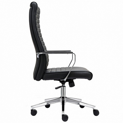 Кресло BRABIX PREMIUM "Solo EX-730", алюминий, хром, экокожа, черное, 532936