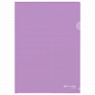 Папка-уголок жесткая, непрозрачная, А4, цвет лиловый, 0,15 мм, BRAUBERG PASTEL, 272890