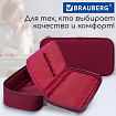 Пенал-косметичка BRAUBERG, 1 отделение, органайзер, полиэстер, 22x11,5x6 см, винный, 270845