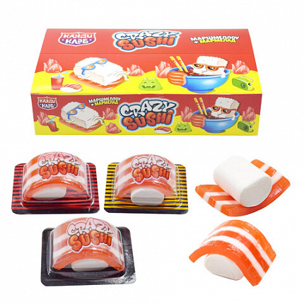 Мармелад с маршмеллоу "Crazy Sushi", 15 г, КАНДИ КЛАБ, MAR100