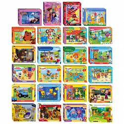 Пазл картонный 35 элементов, лицензия Мульт, АССОРТИ, поле 23х33 см, STEP PUZZLE