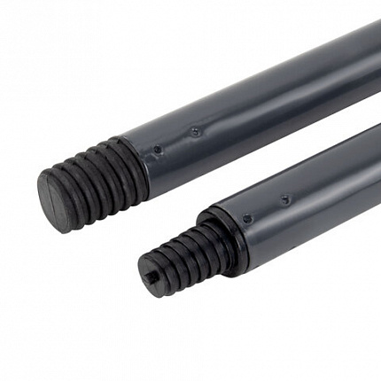 Совок для мусора КОМПЛЕКТ щетка + 2 рукоятки 80 см и 87 см с резьбой, пластиковые, "ЛЕНИВКА", бирюзовый, ЛЮБАША, 700056