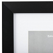 Рамка 15х21 см с паспарту 10х15 см небьющаяся, багет 20 мм, пластик, BRAUBERG "New Age", черная, 391273