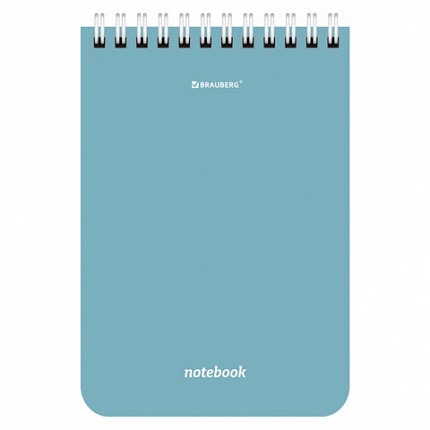 Блокнот МАЛЫЙ ФОРМАТ А6 108х145мм, 40 л., гребень, картон, клетка, BRAUBERG, КС МОРАНДИ, 118554