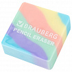Ластик "PASTEL", 34х34х14 мм, квадратный, ассорти, ЭКО ПВХ, BRAUBERG, 273210