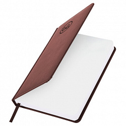 Ежедневник датированный 2026, А5, 138x213 мм, BRAUBERG "Favorite", под кожу, коричневый, 117035