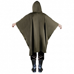 Дождевик-пончо хаки на кнопках многоразовый с ПВХ покрытием и мешком для хранения ГРАНДМАСТЕР, 610882