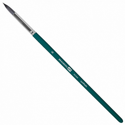 Кисти художественные набор 15 шт + мастихин в пенале, синие, синтетика, BRAUBERG ART