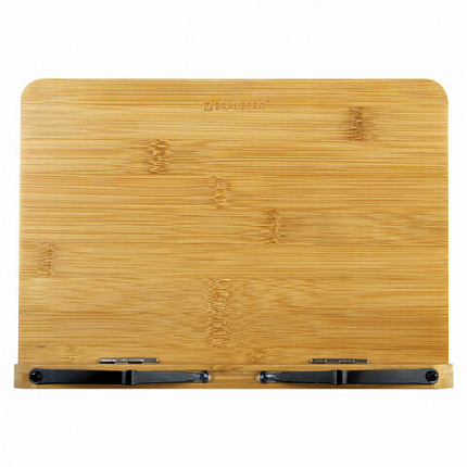 Подставка для книг и планшетов бамбуковая BRAUBERG, 28х20 см, регулируемый угол, 237895
