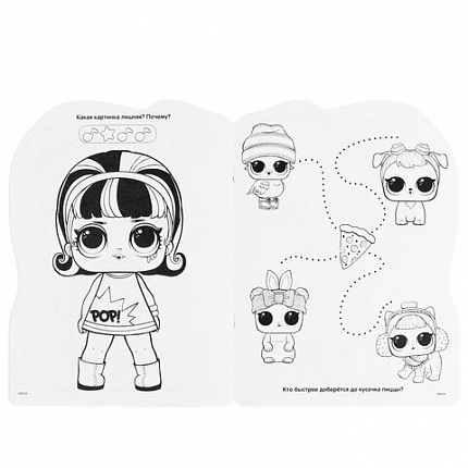 Книжка-раскраска с вырубкой в виде персонажа, "ЛИЦЕНЗИОННЫЕ СЮЖЕТЫ", ассорти, 210х285 мм, 16 страниц, УМКА