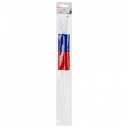 Флаг России ручной 20х30 см, без герба, с флагштоком, BRAUBERG/STAFF, 550181