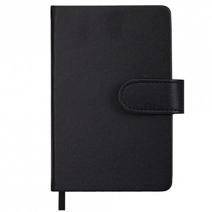 Скетчбук, слоновая кость 140 г/м2 90х140 мм, 80 л., КОЖЗАМ, застежка, BRAUBERG ART CLASSIC, черный,116458