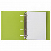 Тетрадь на кольцах А5 (180х220 мм), 120 листов, под кожу, клетка, BRAUBERG "Joy", зелёный/светло-зелёный, 129991