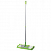 Швабра с флаундером 40 см, телескопический черенок 70-120 см, еврорезьба, МОП из микрофибры букли "СИНЕЛЬ" (ТИП К), ЛЮБАША, 603602