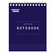 Блокнот МАЛЫЙ ФОРМАТ А6, 108х146 мм, 48 л., гребень, картон, клетка, ОФИСМАГ, синий, 129870