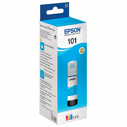 Чернила EPSON 101 (T03V24) для СНПЧ L4150/ L4160/ L6160/ L6170/ L6190, голубые, ОРИГИНАЛЬНЫЕ, C13T03V24A