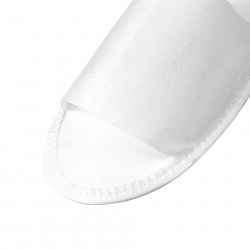 Тапочки одноразовые EVA Classic, открытые, КОМПЛЕКТ 25 пар, спанбонд + ЭВА, размер 37-42, белые, SMZ, Э/О/Б-№1/25/150
