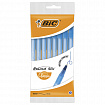 Ручки шариковые BIC "Round Stic", НАБОР 8 шт., СИНИЕ, узел 1 мм, линия письма 0,32 мм, пакет, 928497