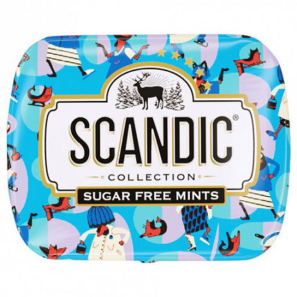 Драже освежающие SCANDIC без сахара со вкусом "Клубничный микс", 14 г, 4610274540063