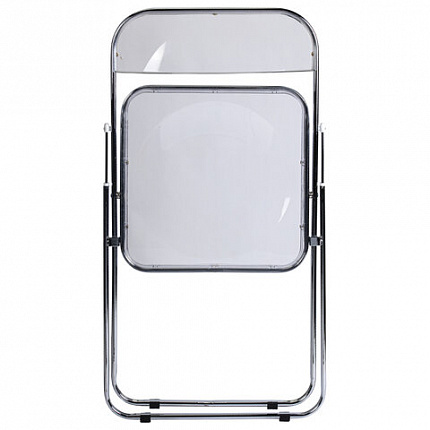 Стул складной прозрачный BRABIX "Style CF-015", хромированный каркас, пластик, 533250