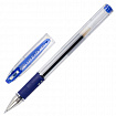 Ручка гелевая PILOT "G-3", корпус прозрачный, узел 0,38 мм, линия 0,2 мм, резиновый упор, синяя, BLN-G3-38 L