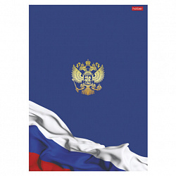 Тетрадь А4 96 л., HATBER, скоба, клетка, глянцевая ламинация, "Я люблю Россию" (микс в спайке), 088762, 96Т4лВ1