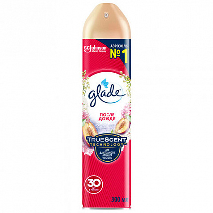Освежитель воздуха аэрозольный 300 мл, GLADE "После дождя"