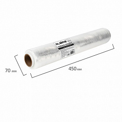 Пленка пищевая ПЭ 450 мм х 300 м, гарантированная длина, 6 мкм, вес 0,73 кг ±5%, LAIMA, 605042