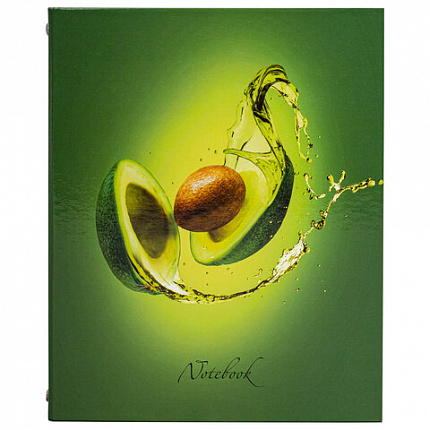 Тетрадь на кольцах А5 (175х215 мм), 240 листов, твердый картон, клетка, с разделителями, BRAUBERG, Авокадо, 404098