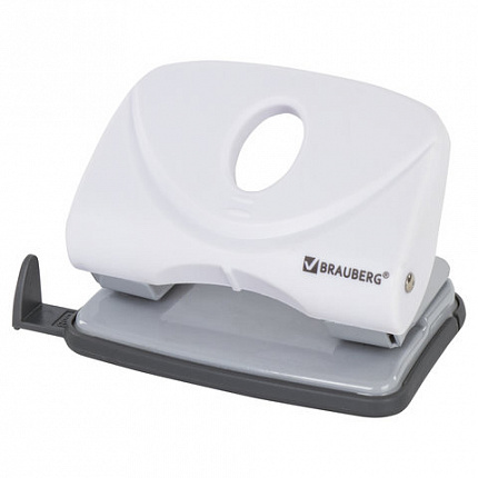 Дырокол BRAUBERG "Original", до 20 листов, белый, 227787