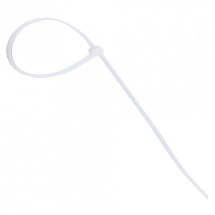 Хомуты (стяжки), нейлоновые, 3,6 мм х 300 мм, комплект 100 шт., белые, европодвес, 57-0300