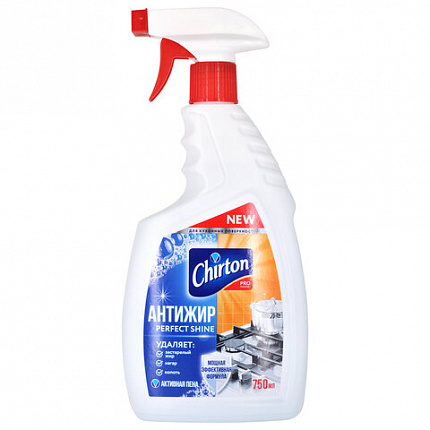 Средство для чистки плит, духовок, грилей от жира/нагара 750 мл, CHIRTON (Чиртон) "АНТИЖИР", 4670013305292