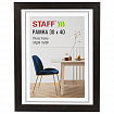 Рамка 30х40 см, небьющаяся, багет 30 мм, МДФ, STAFF "Style", цвет венге, 391340