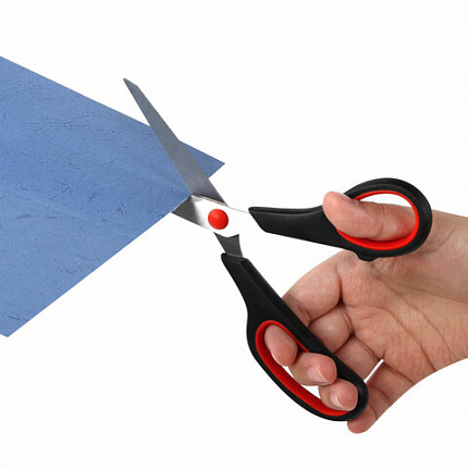 Ножницы BRAUBERG НАБОР 3 шт. (140, 190, 240 мм), эргономичные вставки, ВЫГОДНАЯ УПАКОВКА, 238168