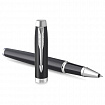 Ручка-роллер PARKER "IM Essential Muted Black CT", корпус черный матовый, хромированные детали, черная, 2143634