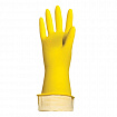 Перчатки МНОГОРАЗОВЫЕ латексные LAIMA "ПРЕМИУМ", хлопчатобумажное напыление, СВЕРХПЛОТНЫЕ, размер 6,5-7, S (малый), желтые, вес 55 г, 600570