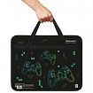 Папка на молнии с ручками BRAUBERG А4, 1 отделение, пластик, 80 мм, "Пиксельный геймапд", 274497