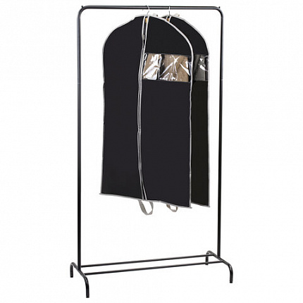 Чехлы для одежды на молнии с ручками дорожный 60х100 см, КОМПЛЕКТ 2 шт,. черный, SHAMAANI (ШАМААНИ), 609601