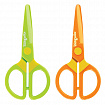 Ножницы ЮНЛАНДИЯ "МУЛЬТЯШКИ", 125 мм, с безопасными пластиковыми лезвиями, зеленые, 236983