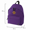 Рюкзак BRAUBERG СИТИ-ФОРМАТ один тон, универсальный, фиолетовый, 41х32х14 см, 225376