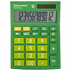 Калькулятор настольный BRAUBERG ULTRA-12-GN (192x143 мм), 12 разрядов, двойное питание, ЗЕЛЕНЫЙ, 250493