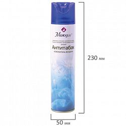 Освежитель воздуха аэрозольный 300 мл МЕЛОДИЯ "АНТИТАБАК", 605342