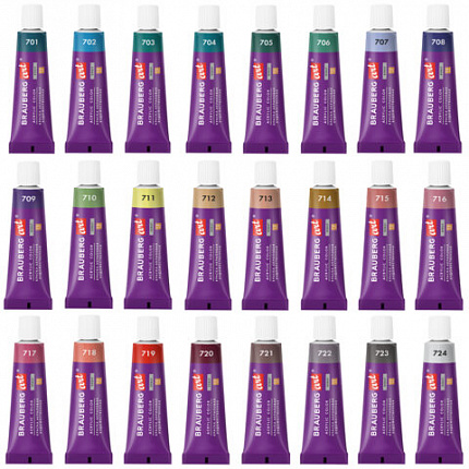 Краски акриловые художественные 24 ПАСТЕЛЬНЫХ цвета в тубах по 12мл, BRAUBERG DEBUT,