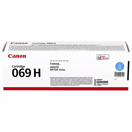 Картридж лазерный CANON (069HC) i-SENSYS LBP673Cdw/MF752Cdw/MF754Cdw, голубой, ресурс 5500 стр., ОРИГИНАЛЬНЫЙ, 5097C002