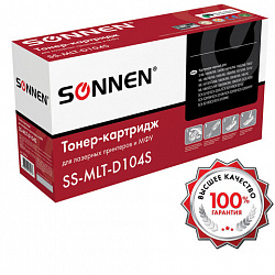 Картридж лазерный SONNEN (SS-MLT-D104S) для SAMSUNG ML-1660/1665 и другие, ВЫСШЕЕ КАЧЕСТВО, ресурс 1500 стр., 362914