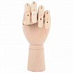 Манекен художественный "РУКА" левая, высота 18 см, дерево, BRAUBERG ART CLASSIC, 192516
